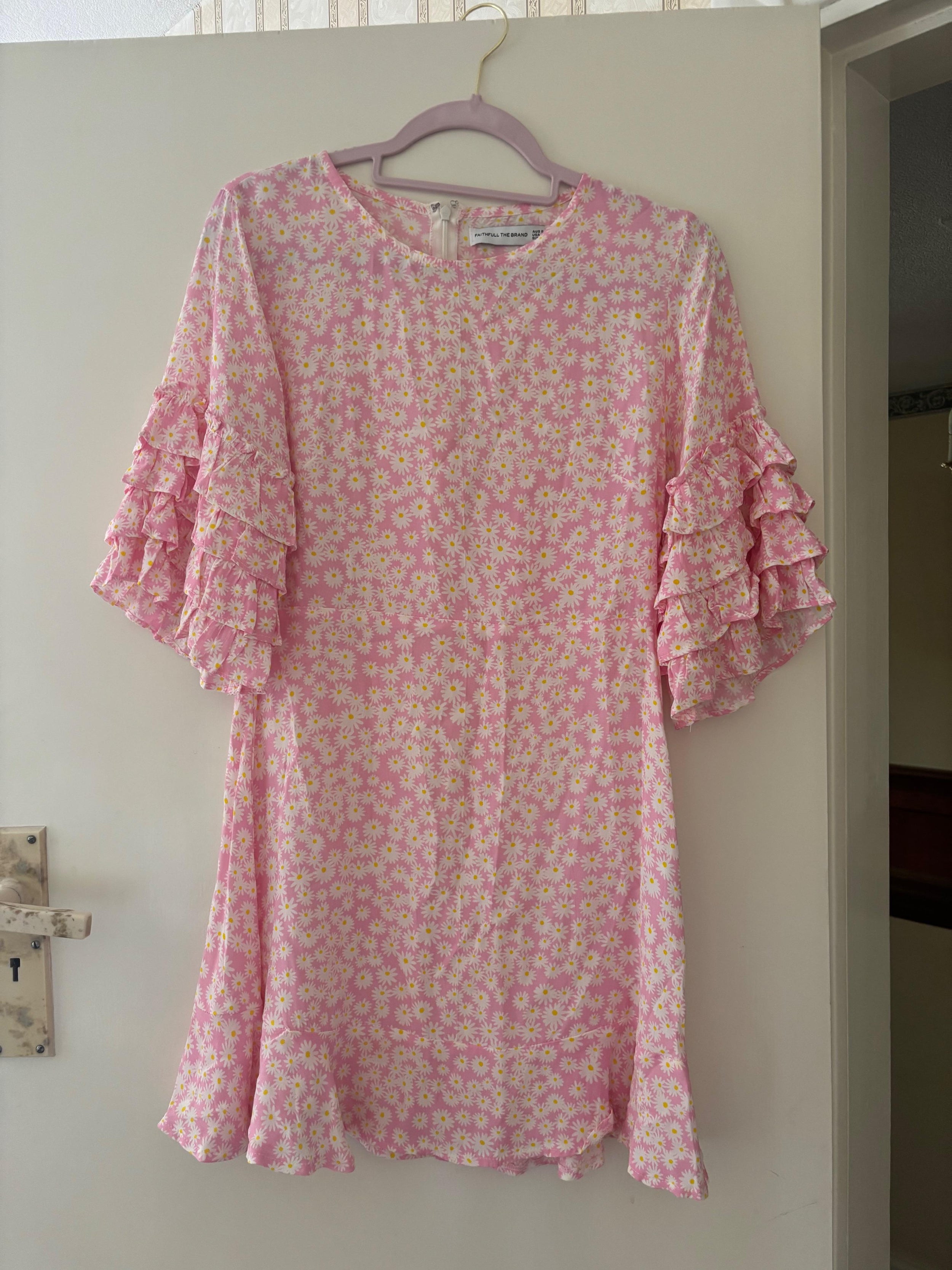 Faithful The Brand  Pink Cotton Mini Dress