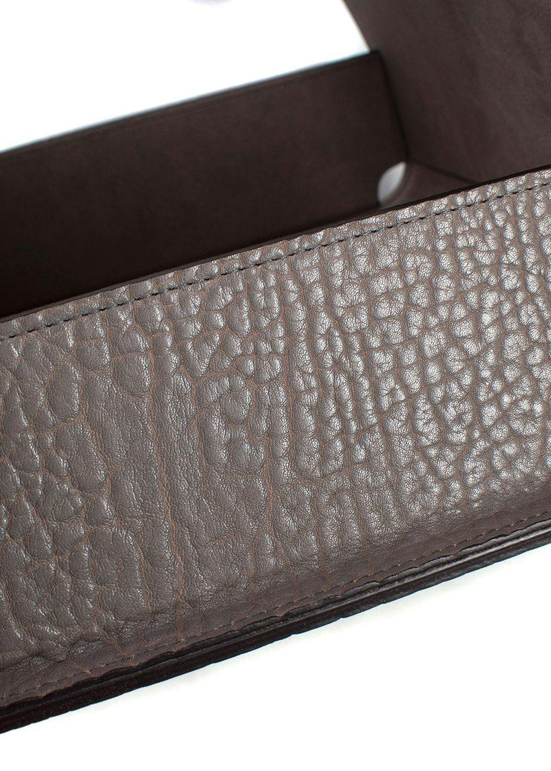 Giorgio Armani Azul Leather Open Storage Bag