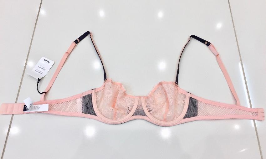 Aubade Ballet Pink Leavers Lace Underwired Bra