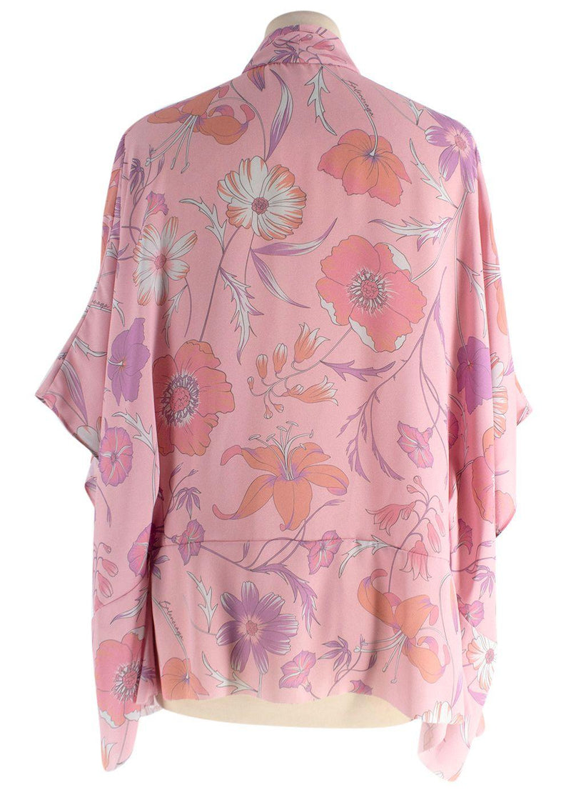 Balenciaga Pink Floral Oversized Blouse
