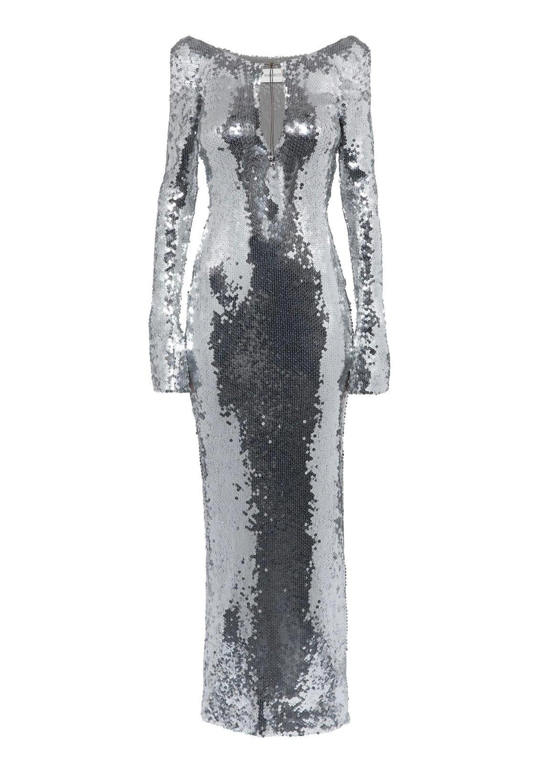 16Arlington Silver Sequin Solare Gown