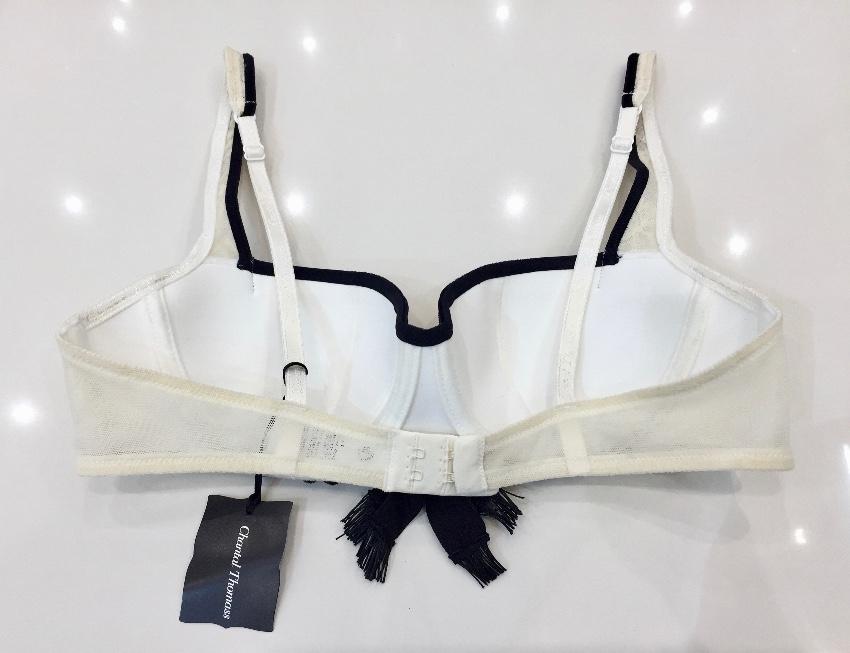 Chantal Thomass Couture Leavers Lace & Velvet Pad Corset Bra & Thong