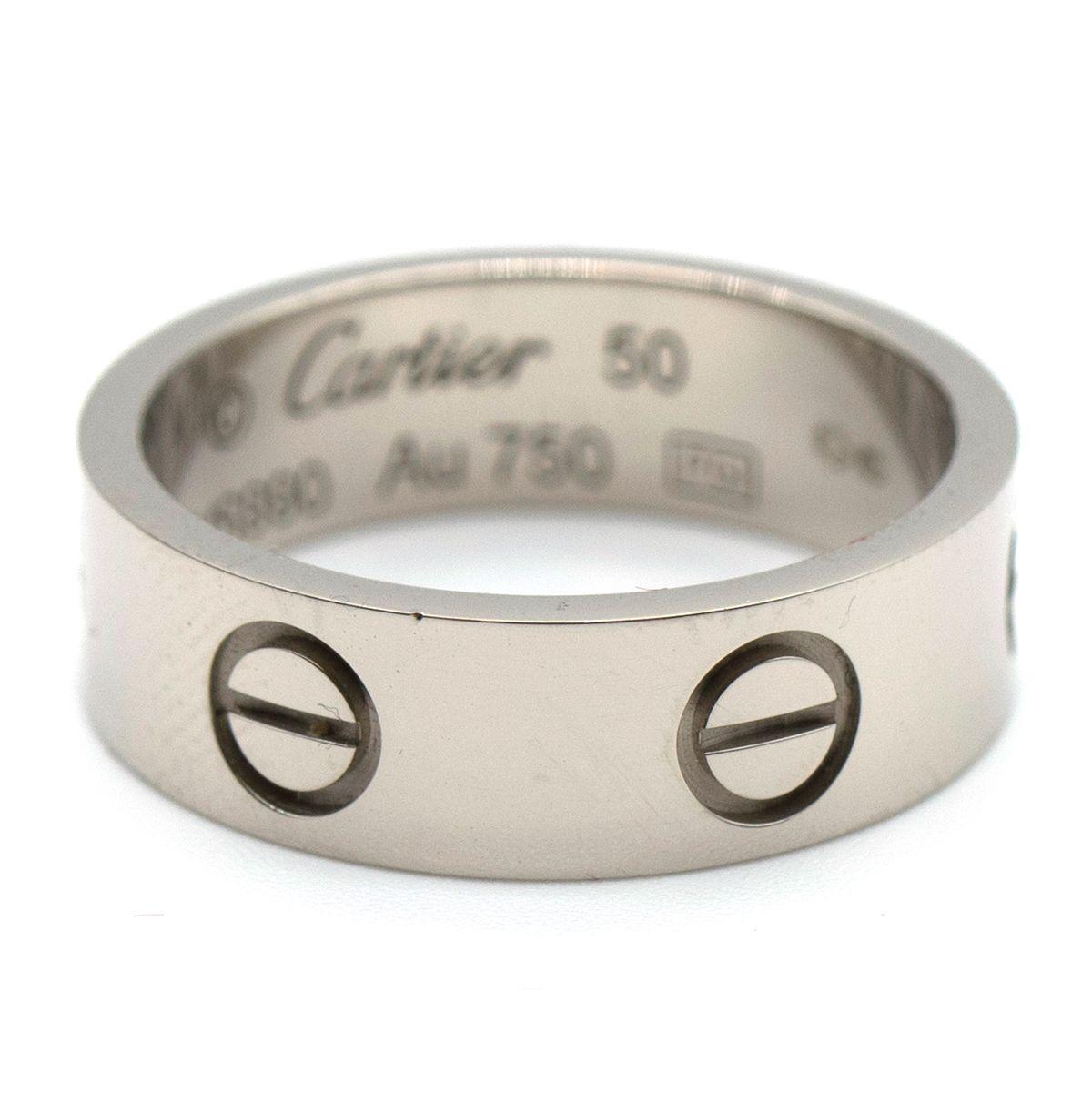 Cartier White Gold LOVE Ring 50