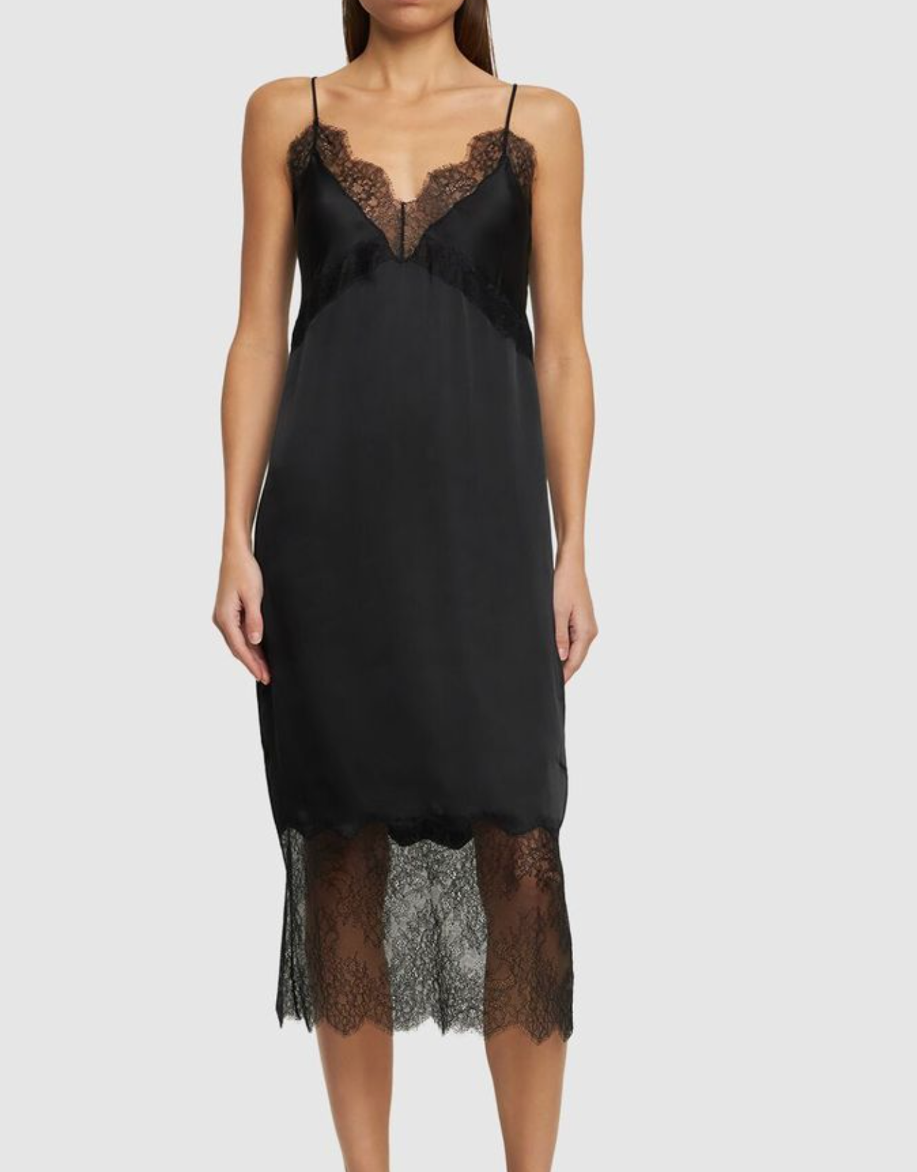 Anine Bing Amelie Silk Blend Midi Dress