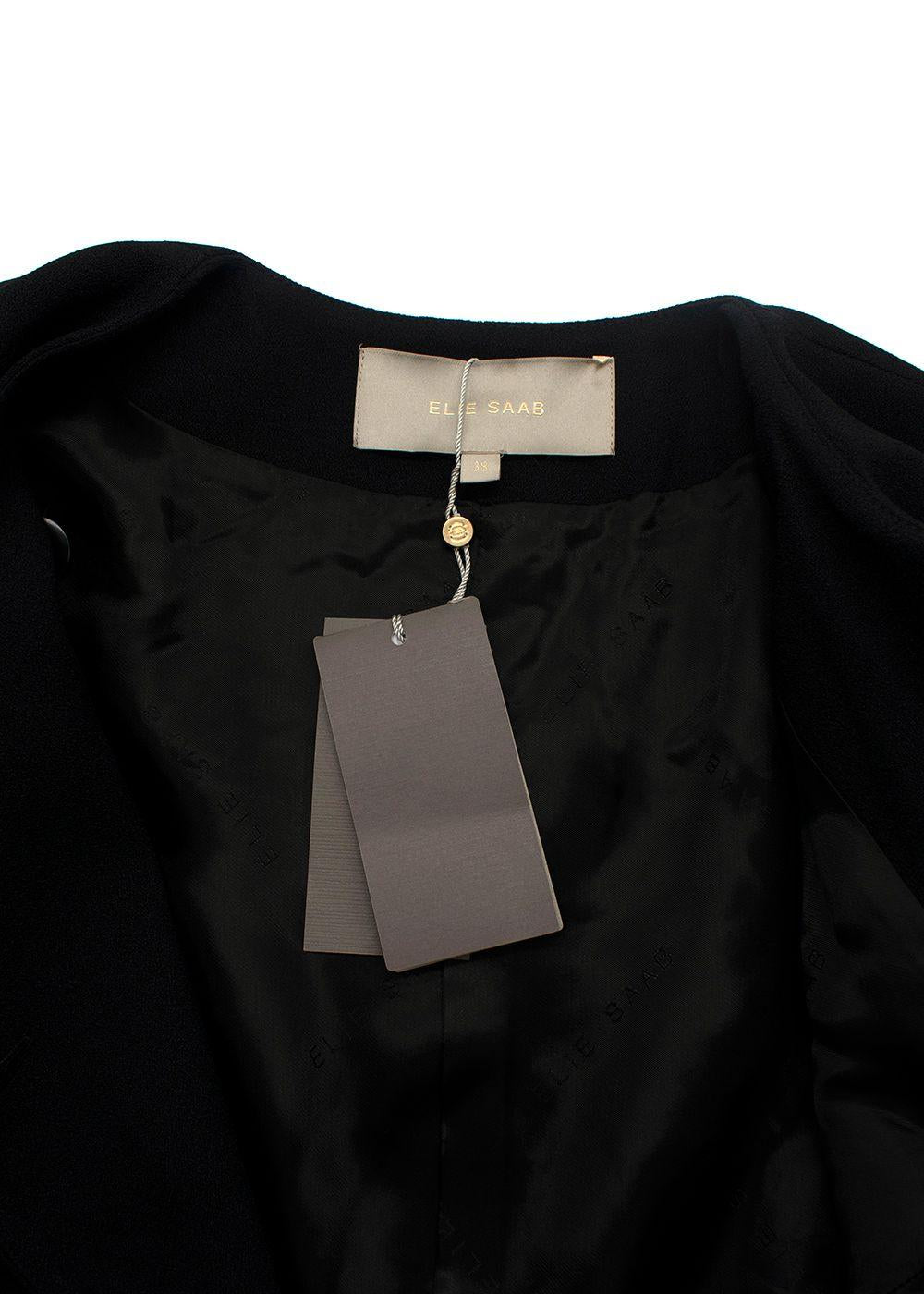 Elie Saab Black Peplum Jacket