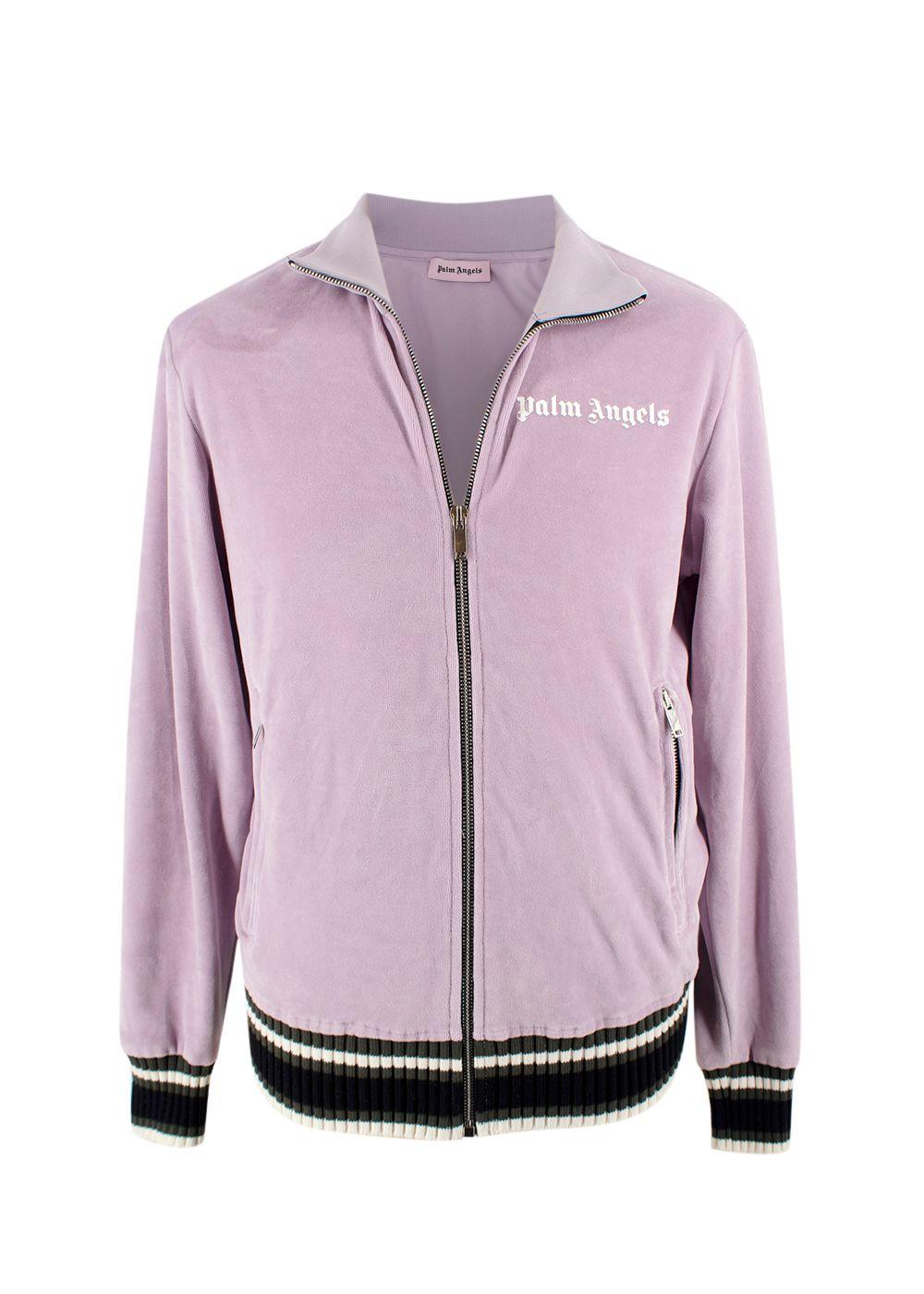 Palm Angels Lilac Chenille Track Jacket