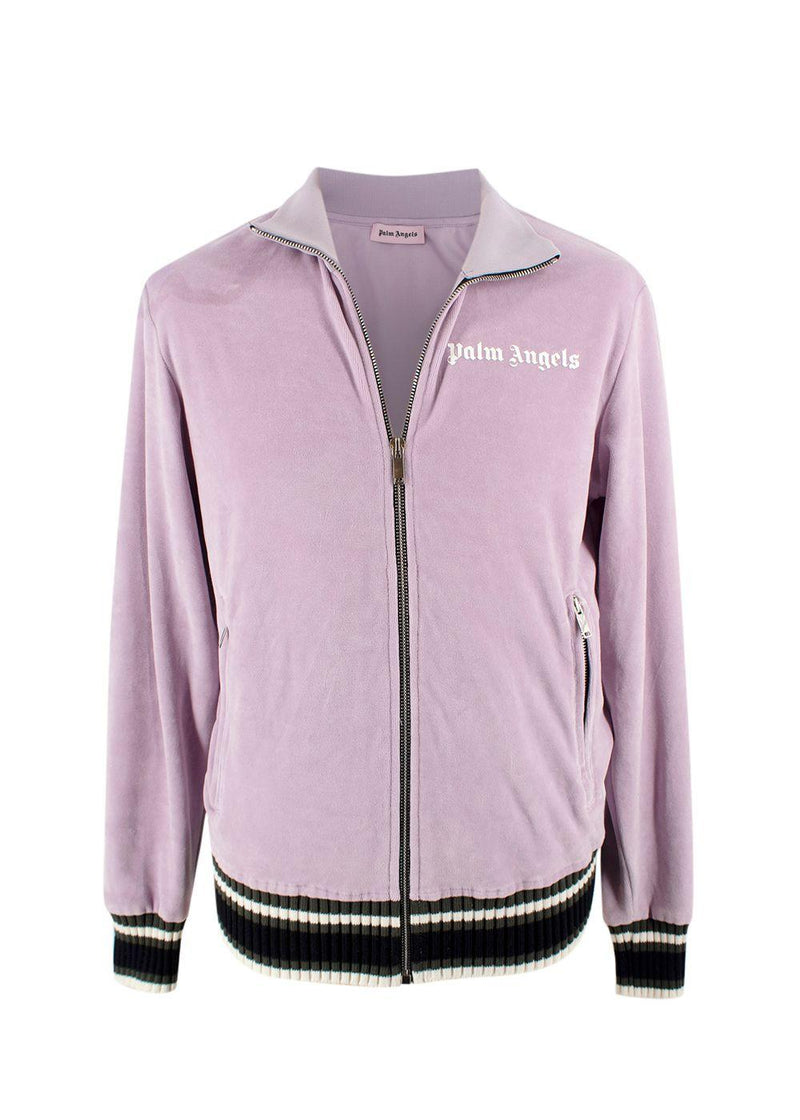 Palm Angels Lilac Chenille Track Jacket
