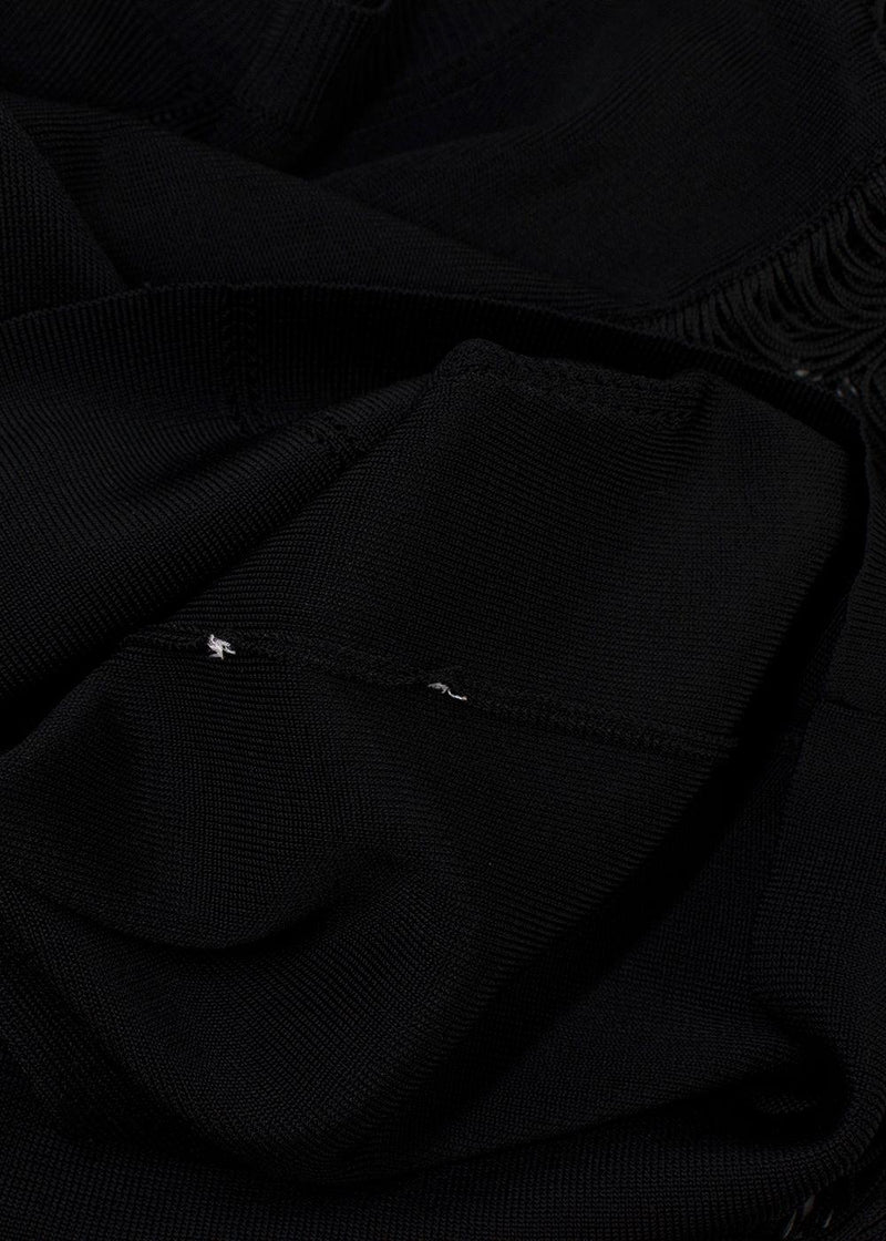 Christopher Kane Black Tassel Sleeved Top