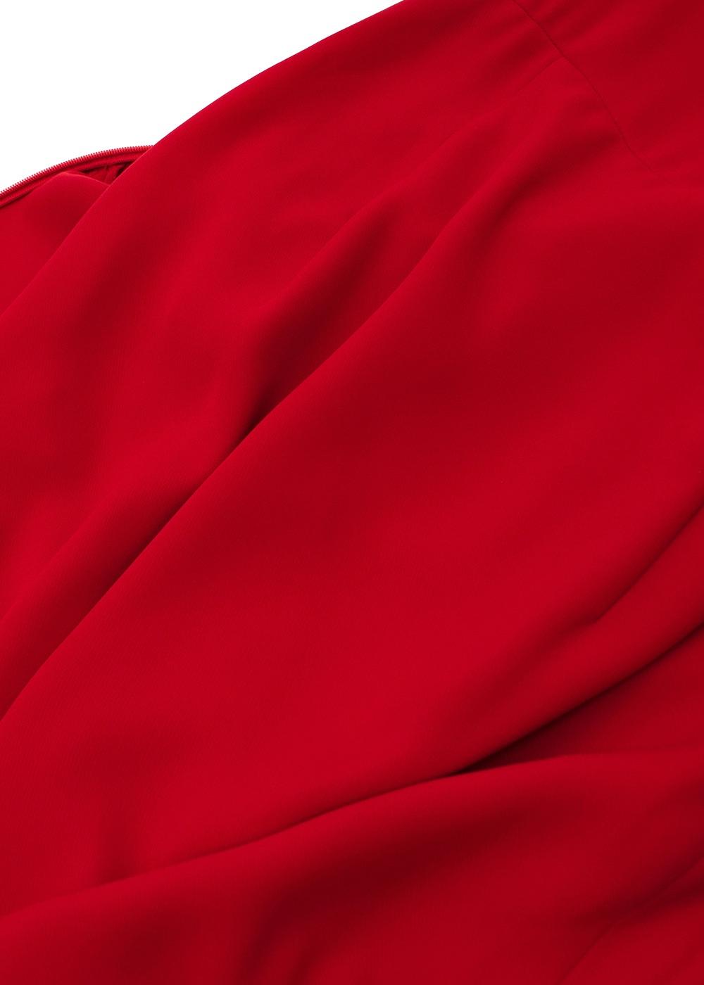 Jenny Packham Red Sleeveless Midi Dress