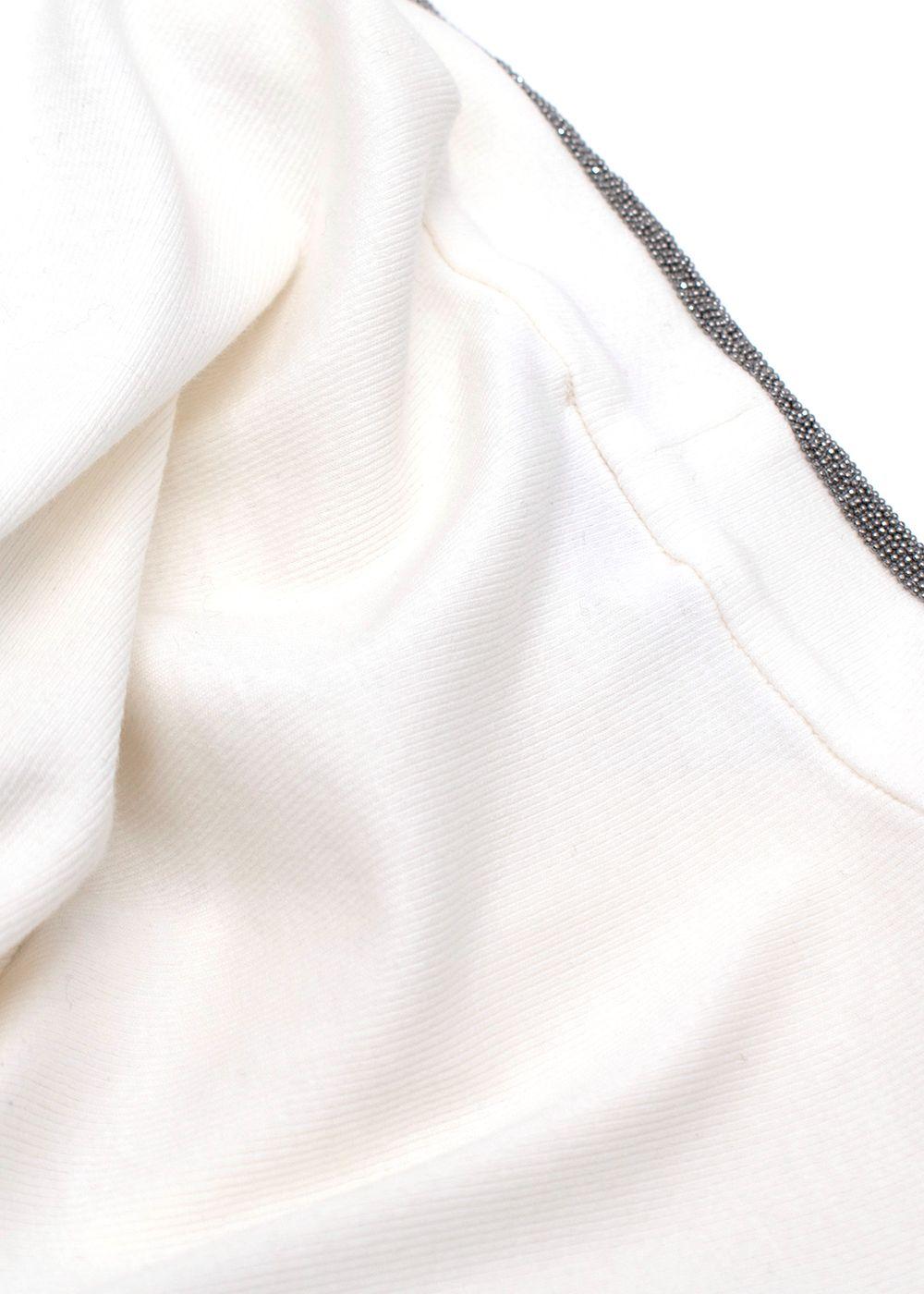 Brunello Cucinelli Soft White V Neck Tank Top