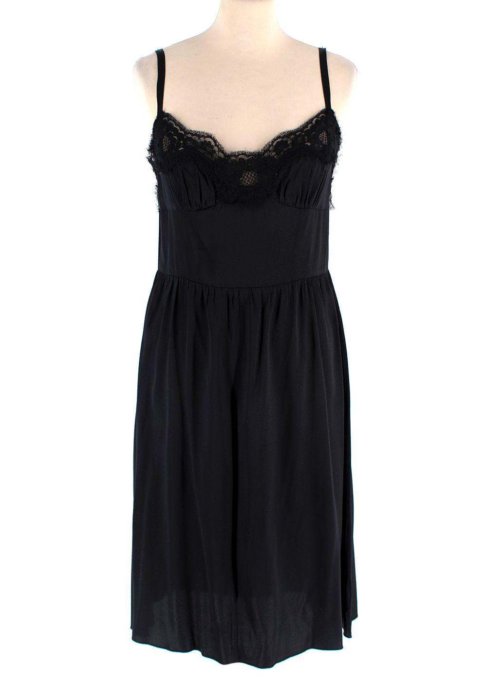 Dolce & Gabbanna Black Semi Sheer Polka Dot Dress