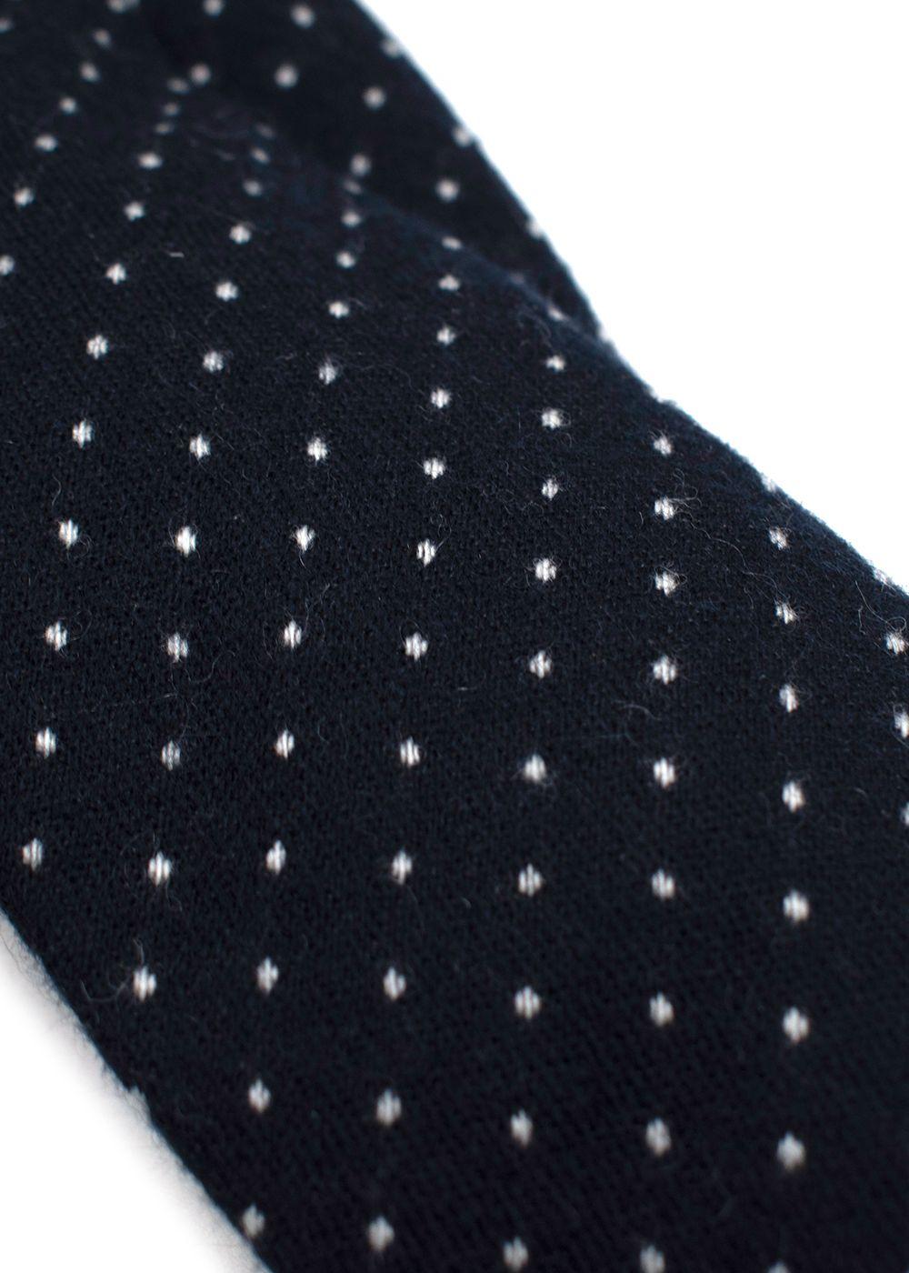 Turnbull Asser Black with Blue and White Dots Tie