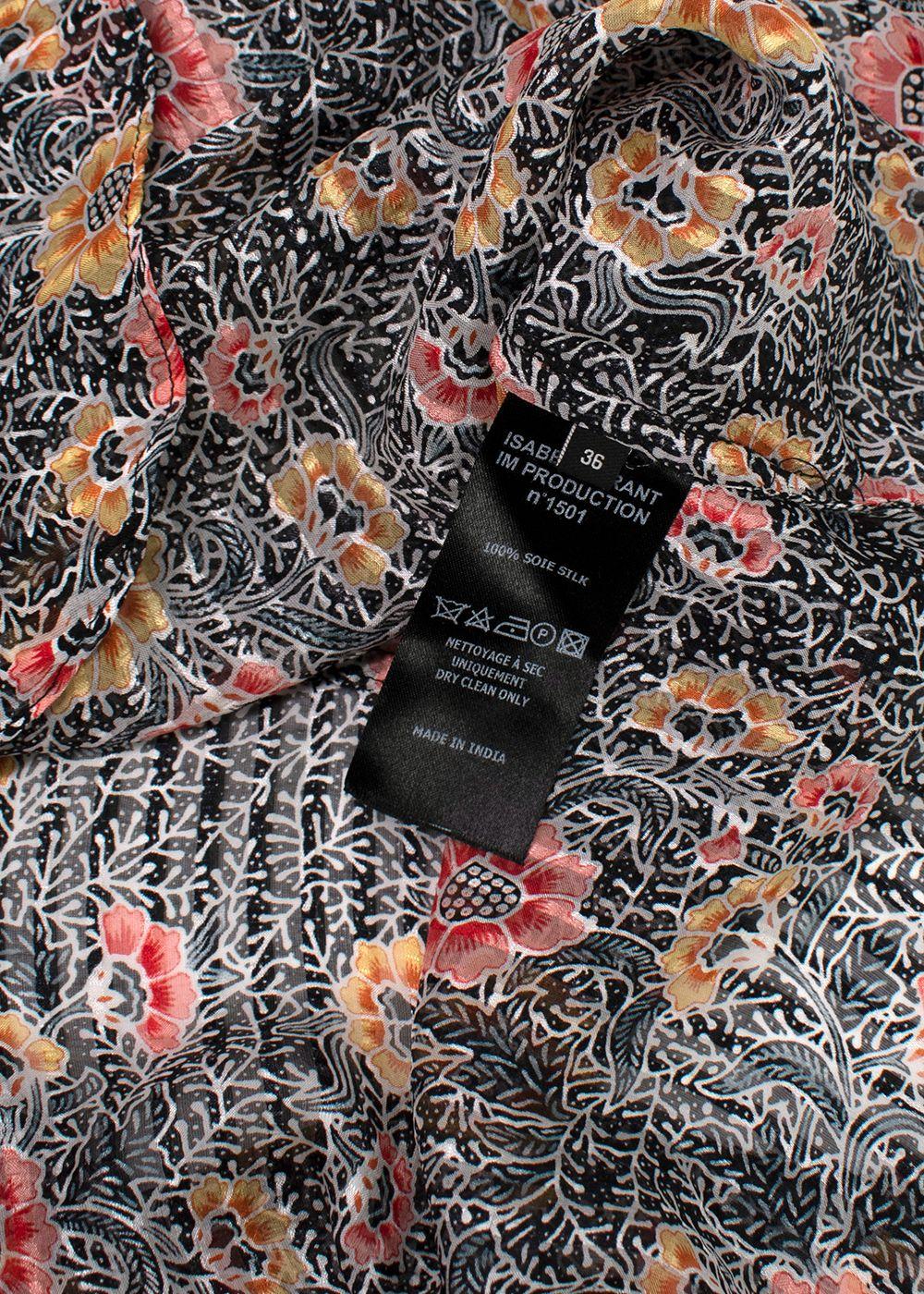 Isabel Marant Silk Floral Print Sleeveless Blouse