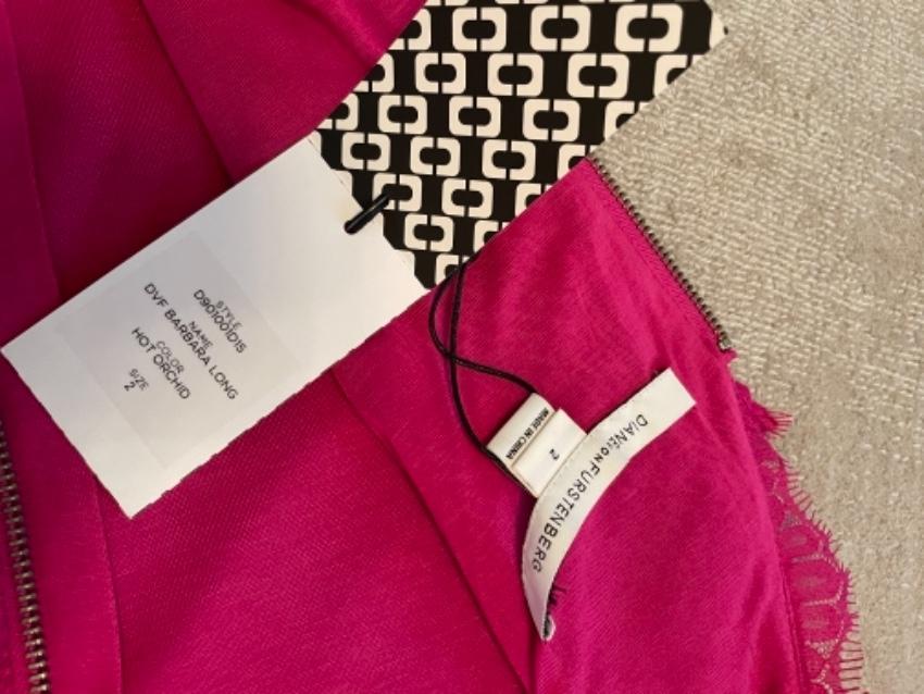 DVF Hot Orchid Barbara Lace Dress