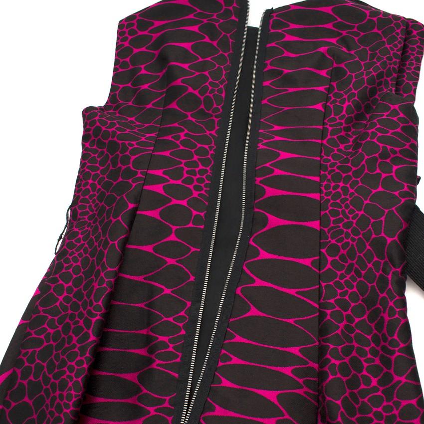 Philip Armstrong abstract-jacquard belted dress