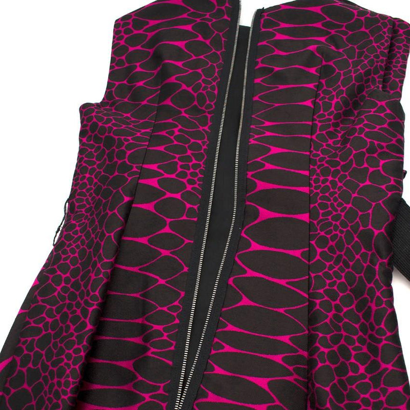 Philip Armstrong abstract-jacquard belted dress