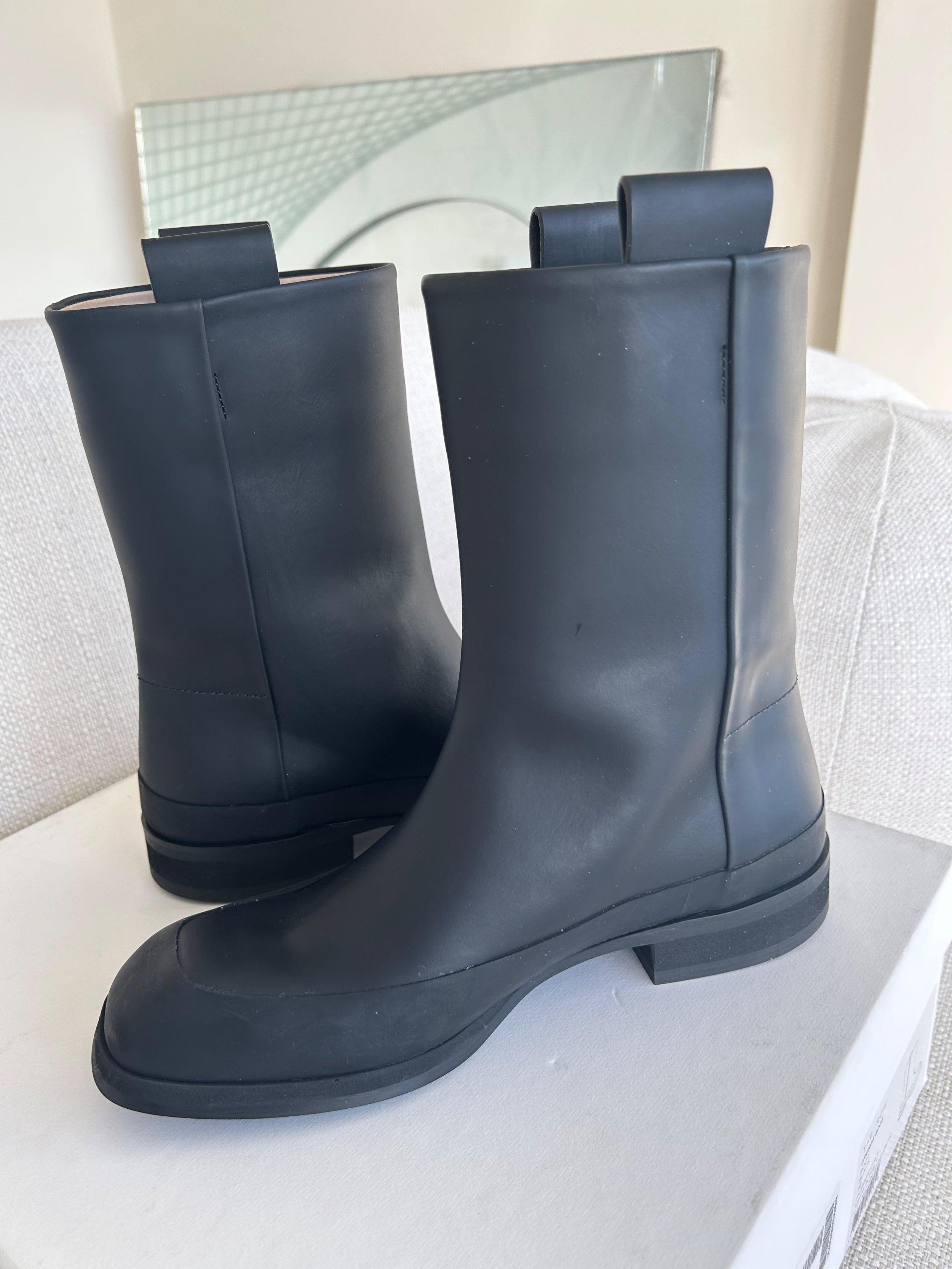 The Row Black Grunge Boots