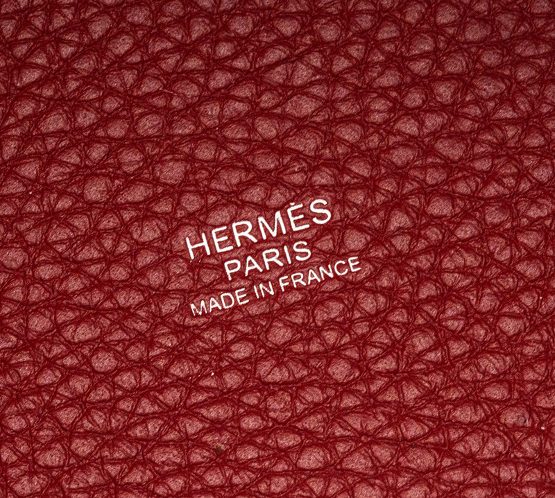 Hermès Rouge Clemence Leather Picotin Lock 18 Bag