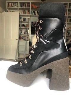 Stella McCartney Black Stivale Square-toe Platform Hiker Boots