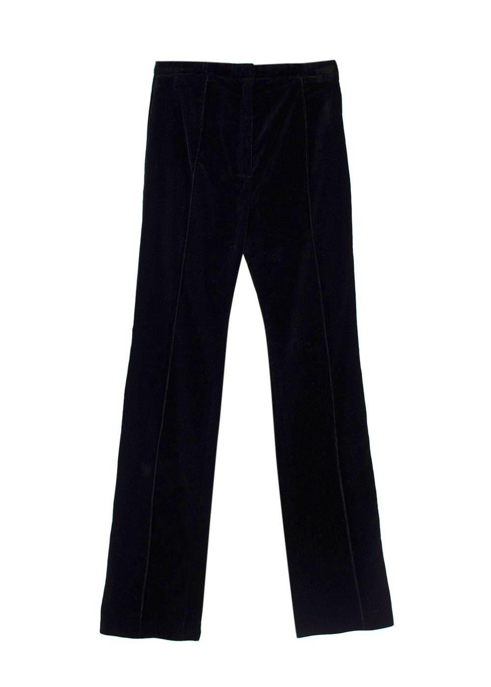 Paco Rabanne Black Velvet Straight Leg Trousers