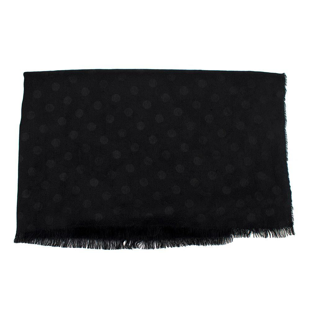 Balenciaga Black Polka Dot Scarf