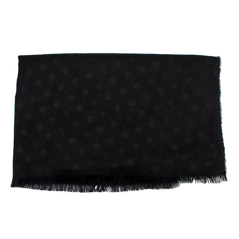 Balenciaga Black Polka Dot Scarf