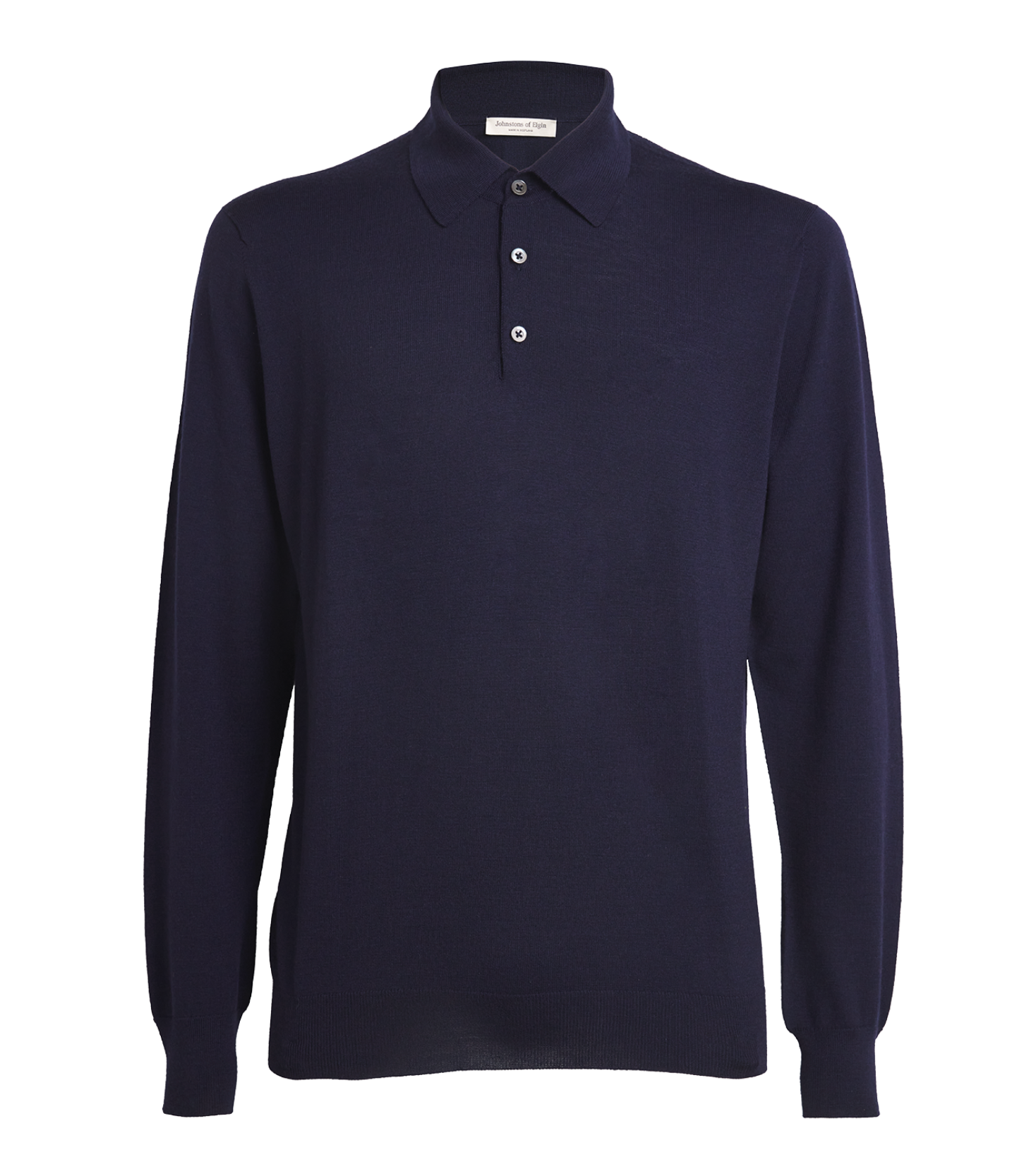 John Smedley Extra Fine Merino Long-Sleeve Herbie Polo Shirt