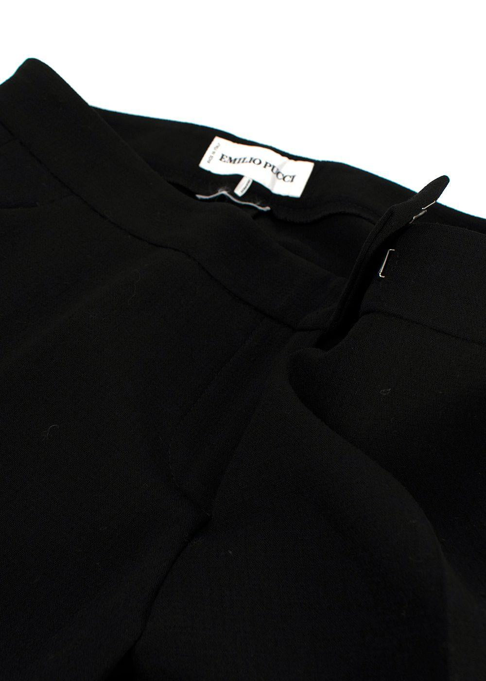 Emilio Pucci Black Straight-leg Trousers