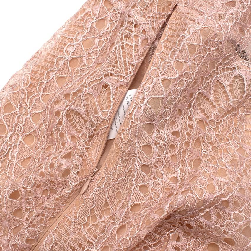Emillio Pucci Soft Pink V-Back Lace Dress