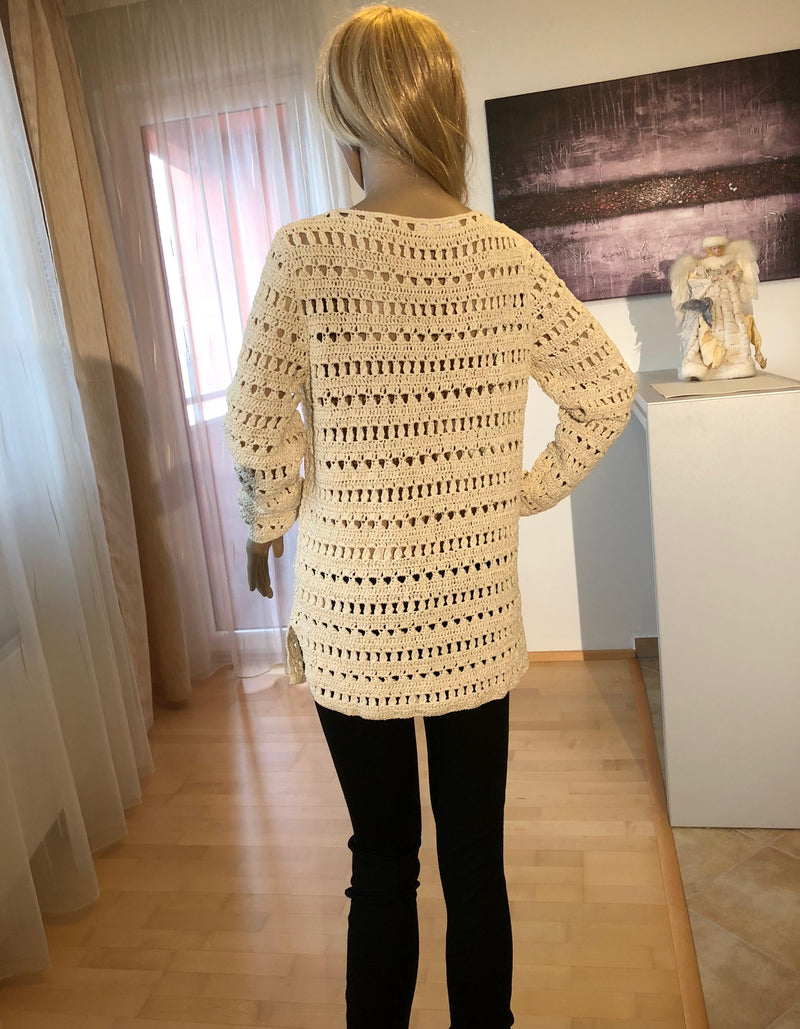 Michael Michael Kors Cream Crochet Tunic