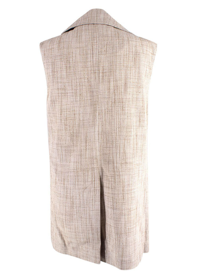 Victoria Beckham Beige Layered Vest