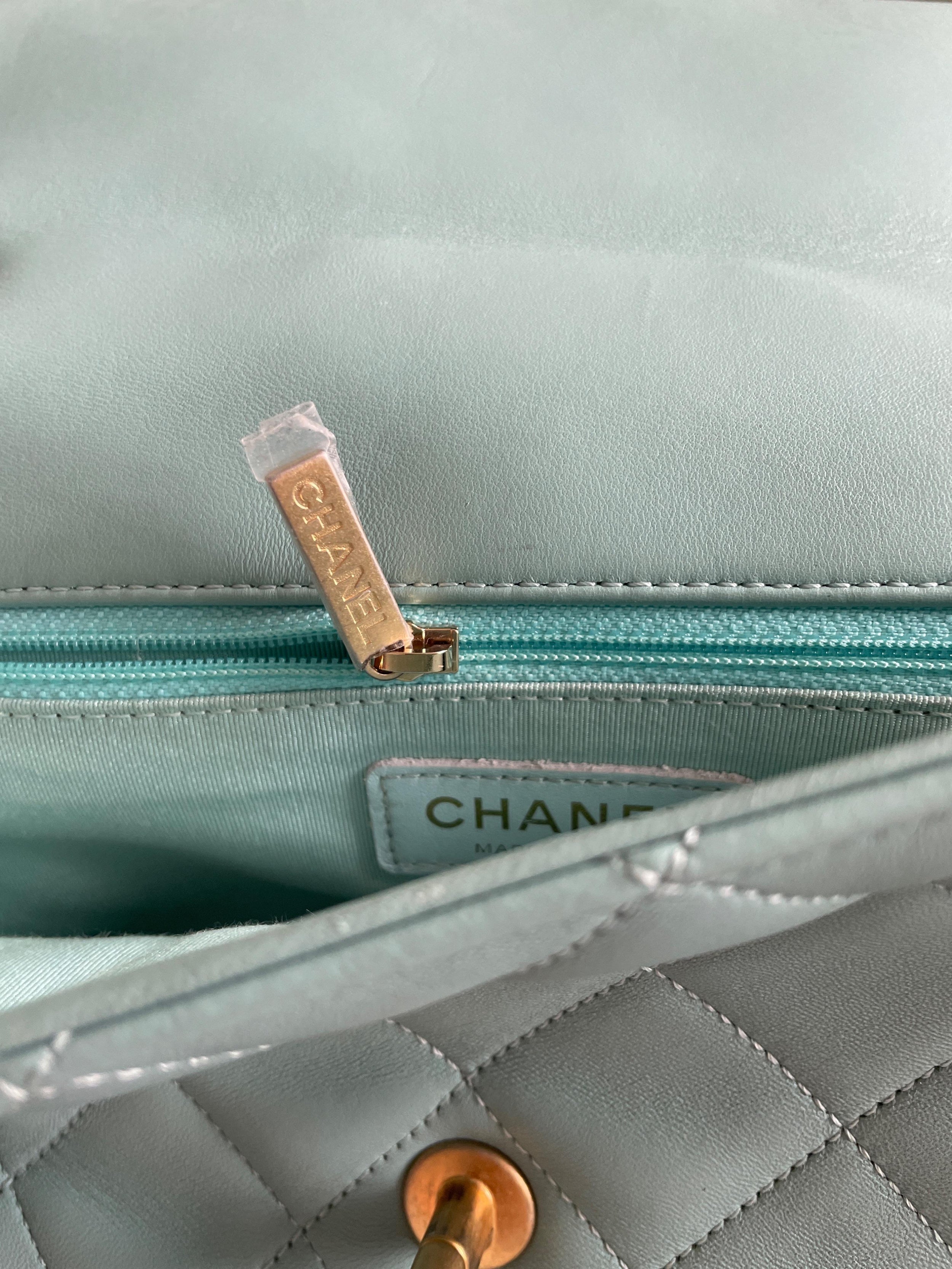Chanel Blue Lambskin in the Loop Flap Bag