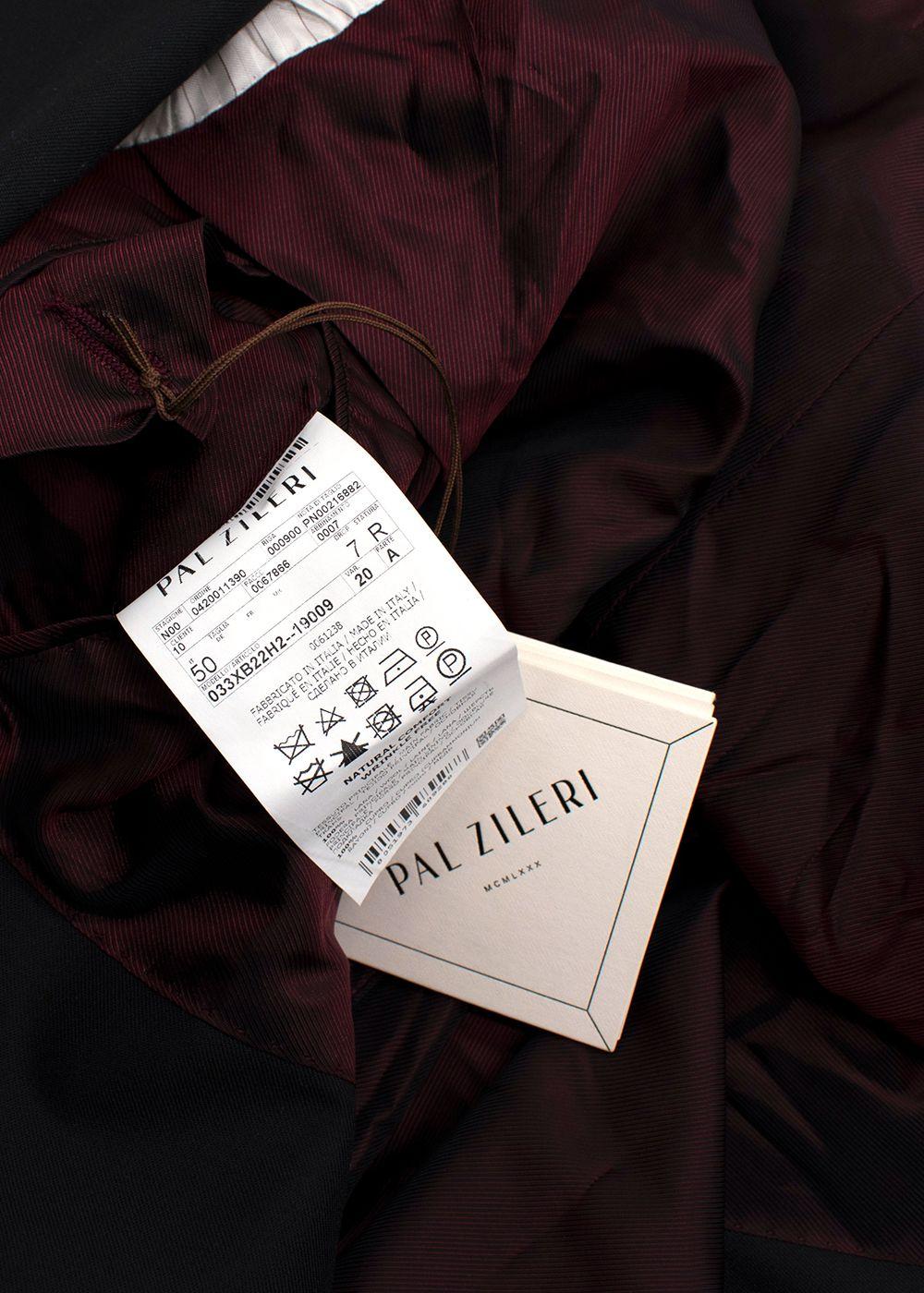 Pal Zileri Black Single Breasted Wool Blazer