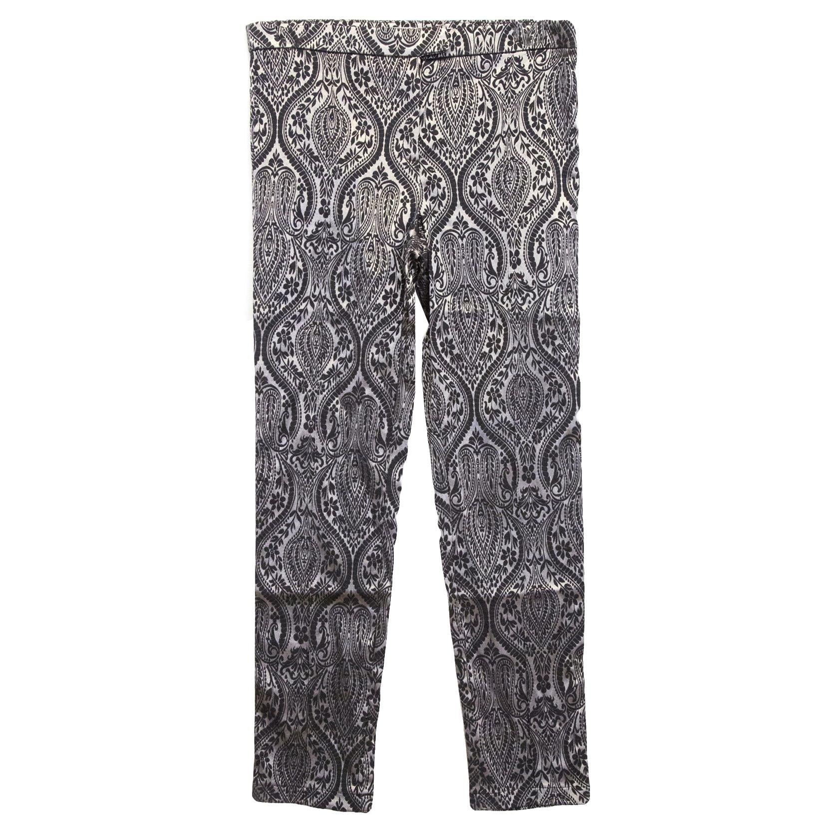 Costa Blanca Baroque Silver and Black Trousers