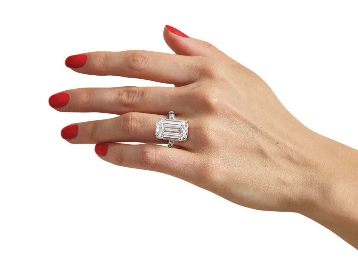 Verde 8ct IGI Certified Lab Grown Emerald Cut Diamond Ring