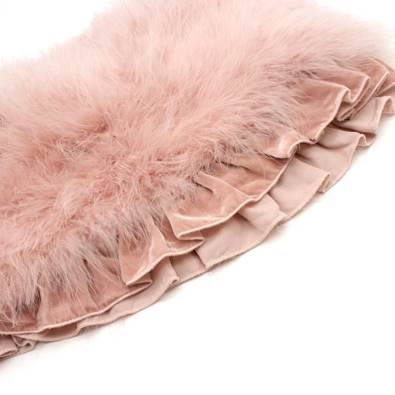 Miss Grant girl's dusty-pink feather skirt