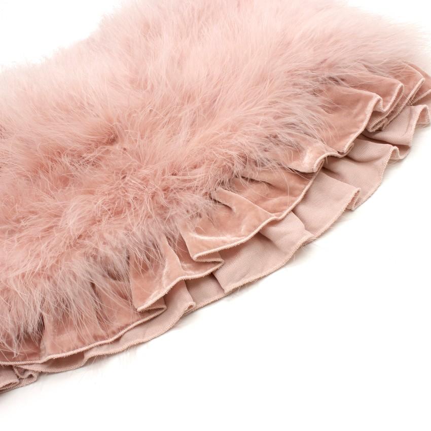 Miss Grant girl's dusty-pink feather skirt