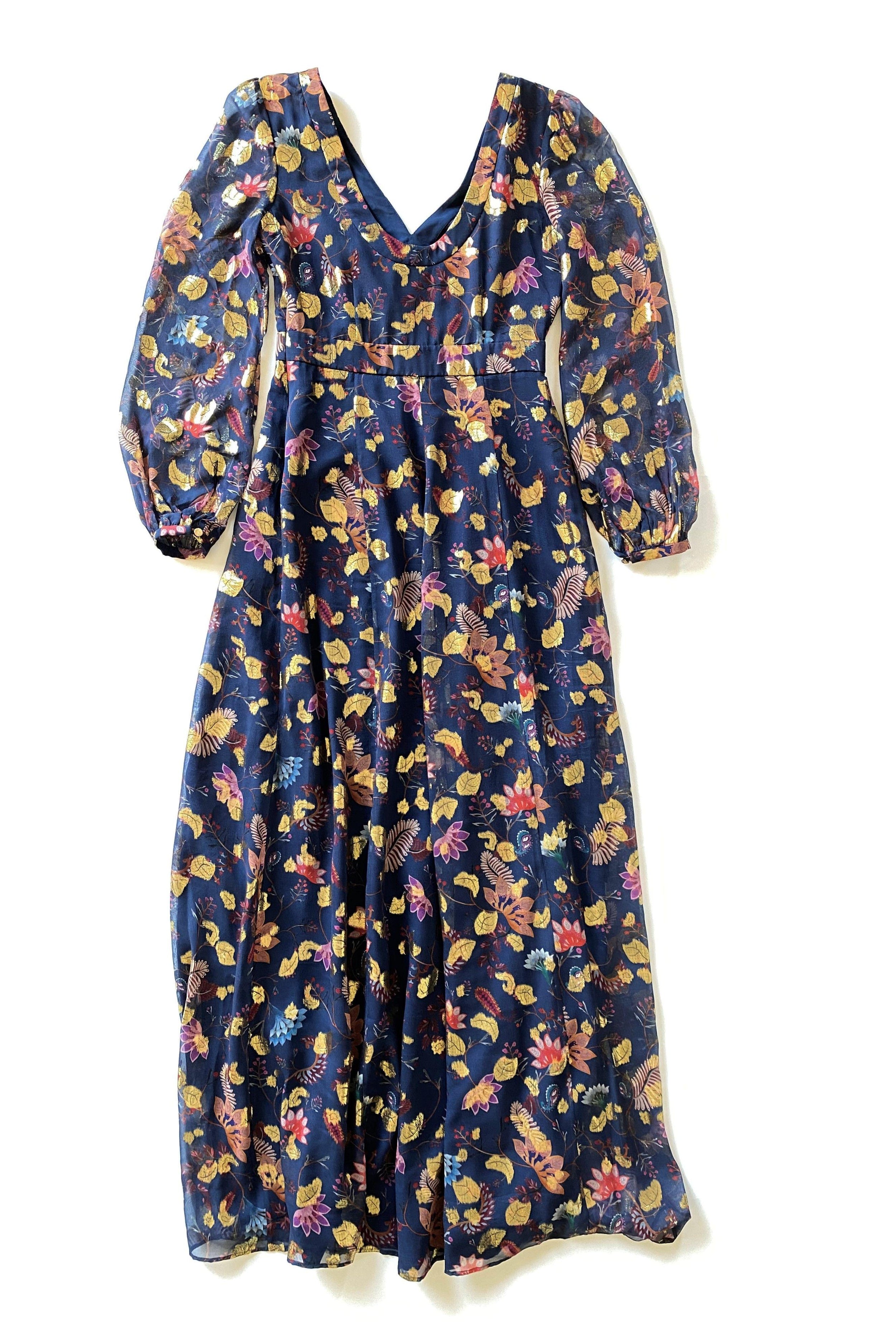 Annabel fil coupé silk-blend maxi dress.