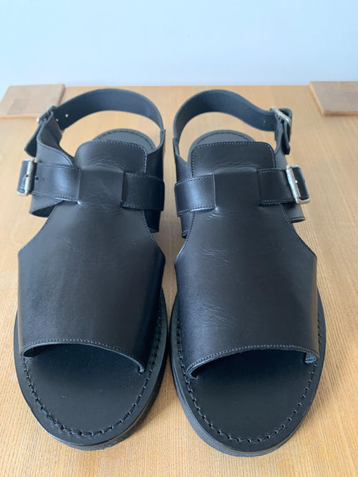 Margaret Howell Black Leather Men's Sandals