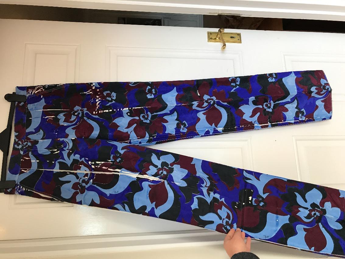 Emilio Pucci Silk Printed Trousers