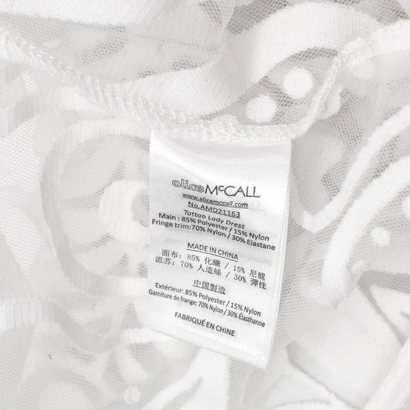 Alice McCall Tattoo Lady White Lace Long Sleeve Dress