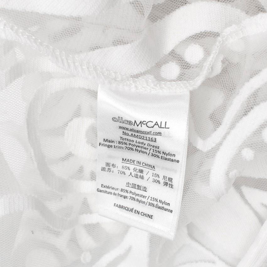 Alice McCall Tattoo Lady White Lace Long Sleeve Dress