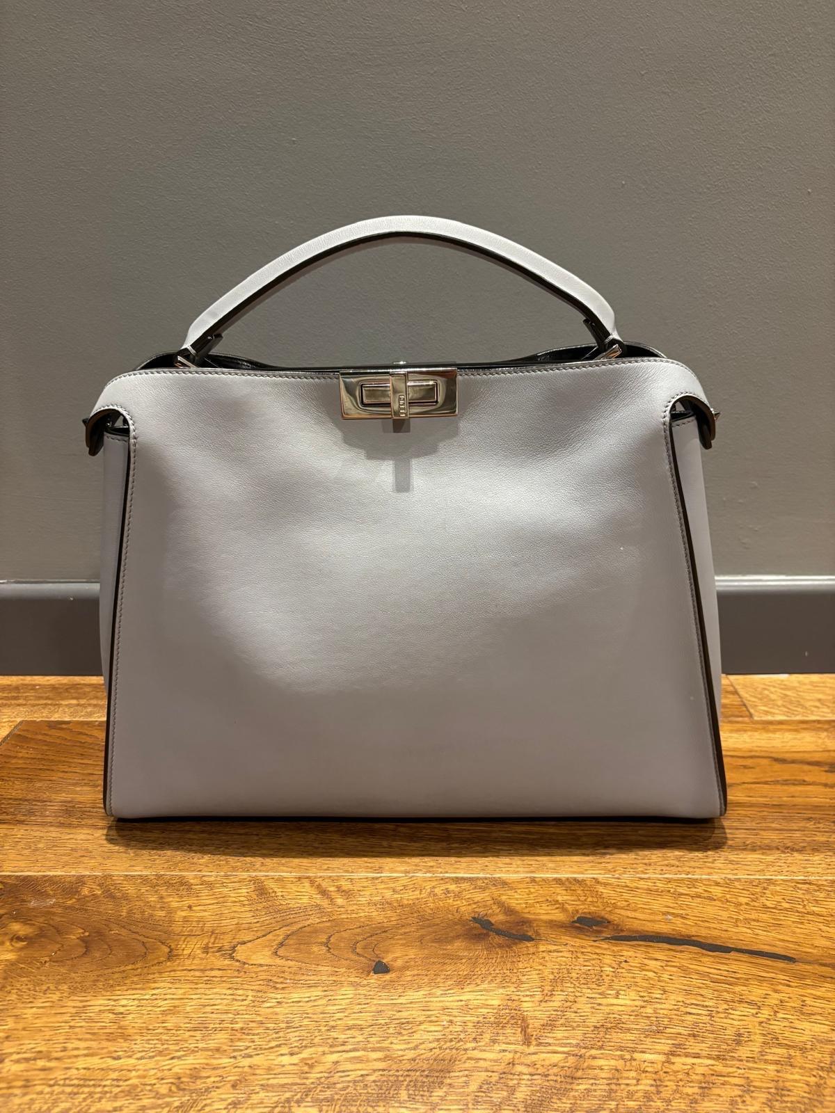 Fendi Grey Peekaboo Tote