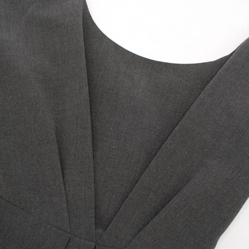Black Halo Grey Sabrina Midi Dress