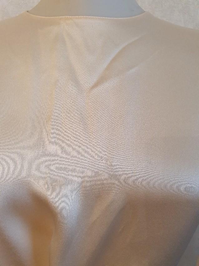 Vince Satin Knotted Ivory Top