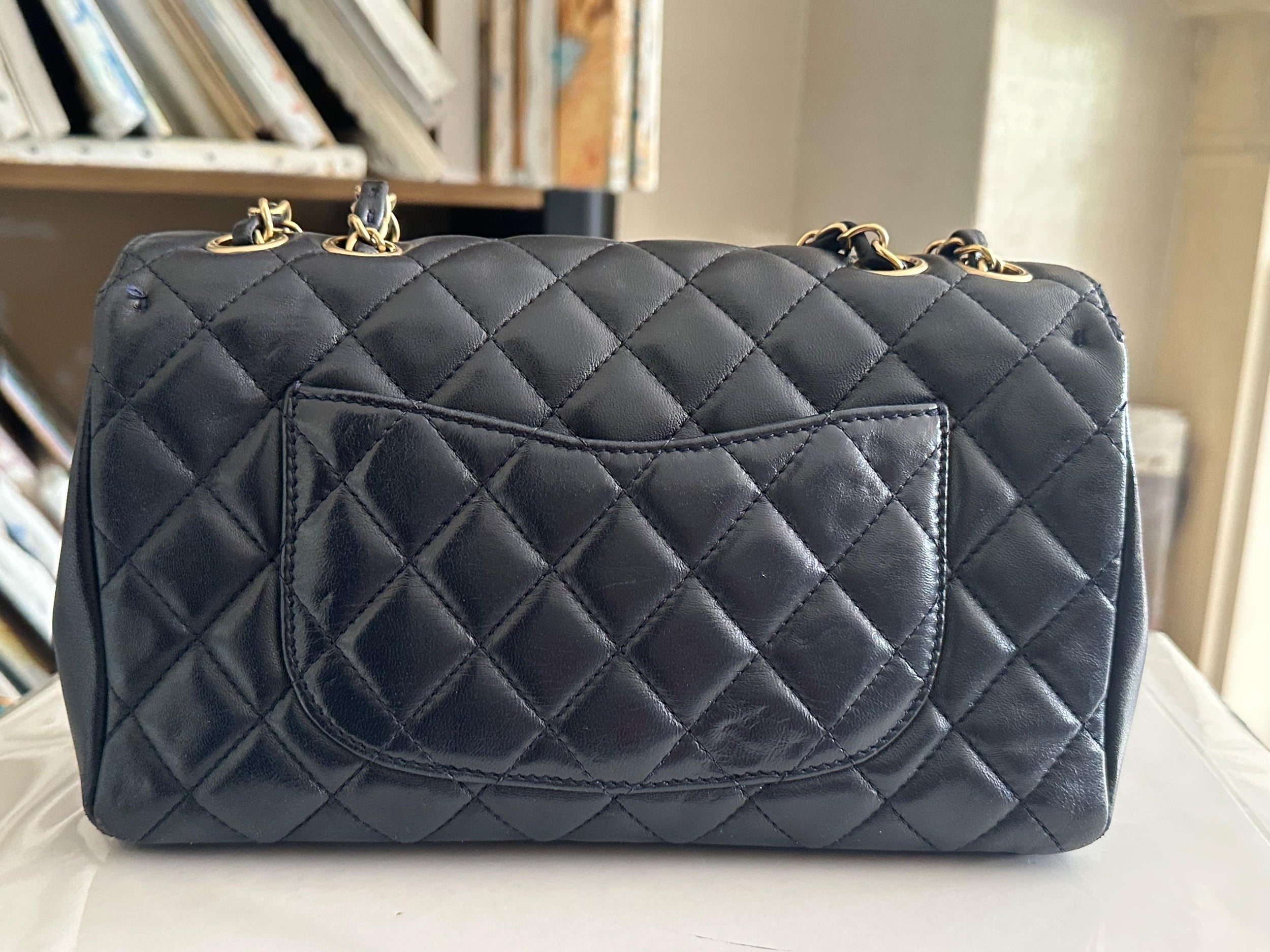 Chanel Midnight Blue Lambskin Single Flap Bag