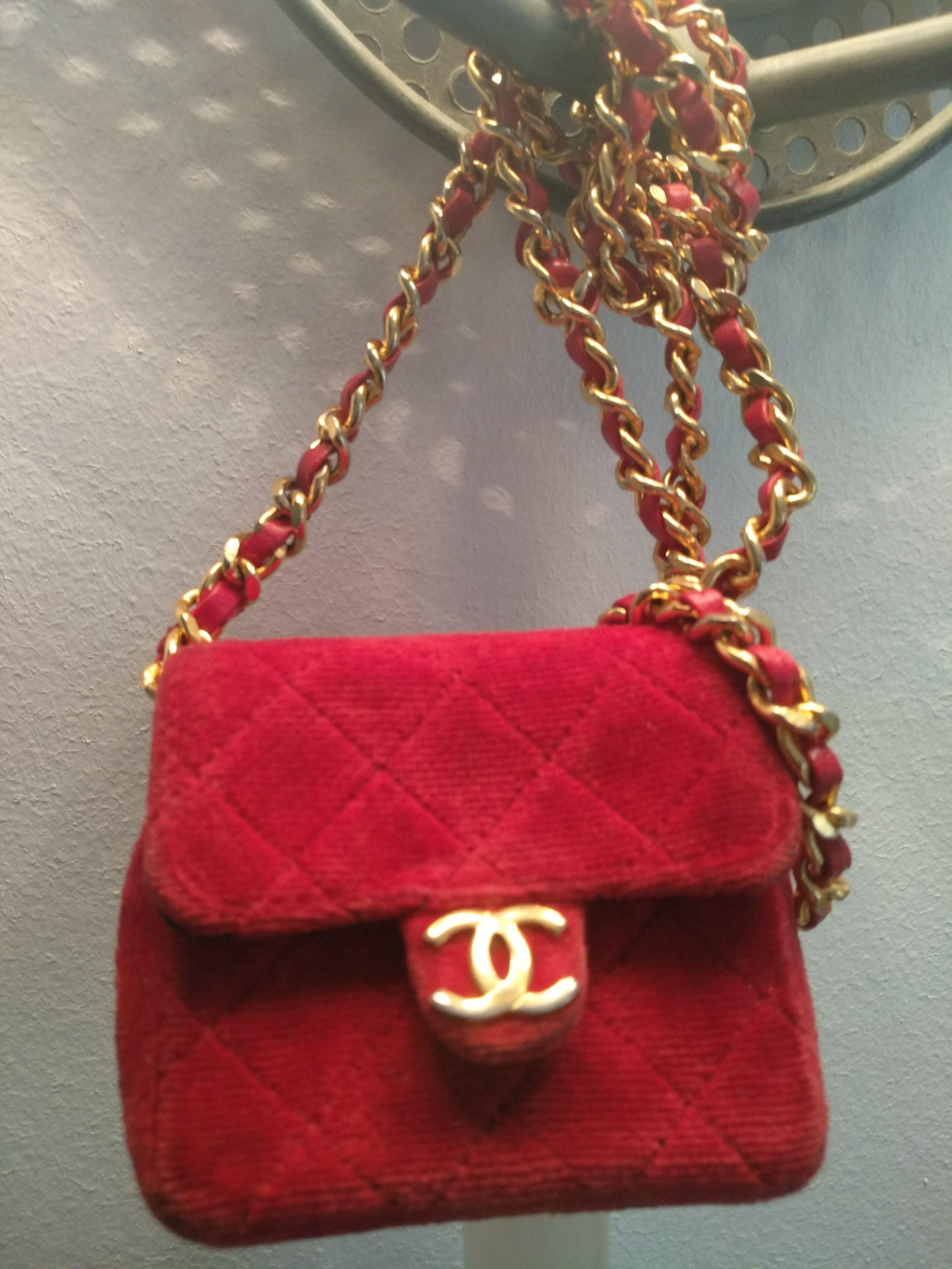 1990 Velvet Micro Flap Bag