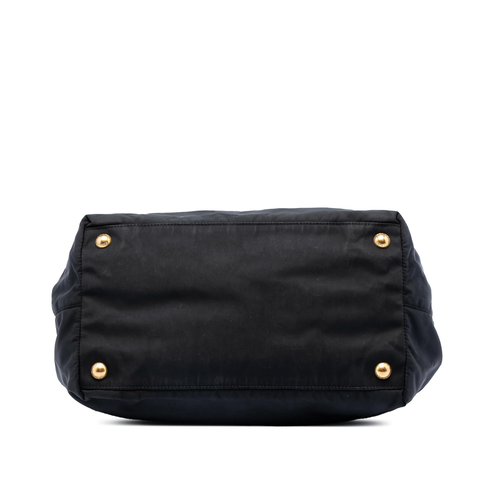 Prada Black Tessuto Fiocco Bow Tote