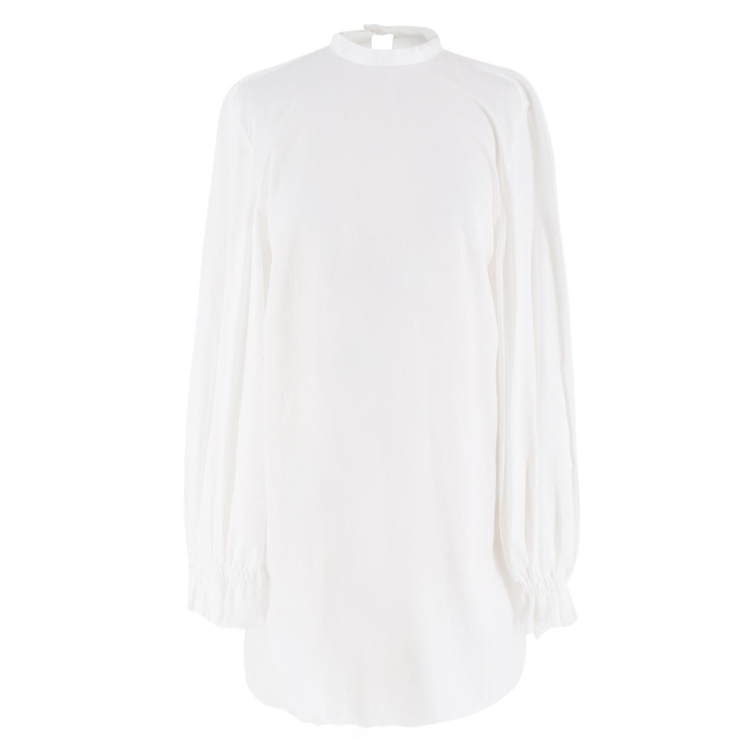 Johnathan Cohen White Tie-back Long Sleeved Tunic