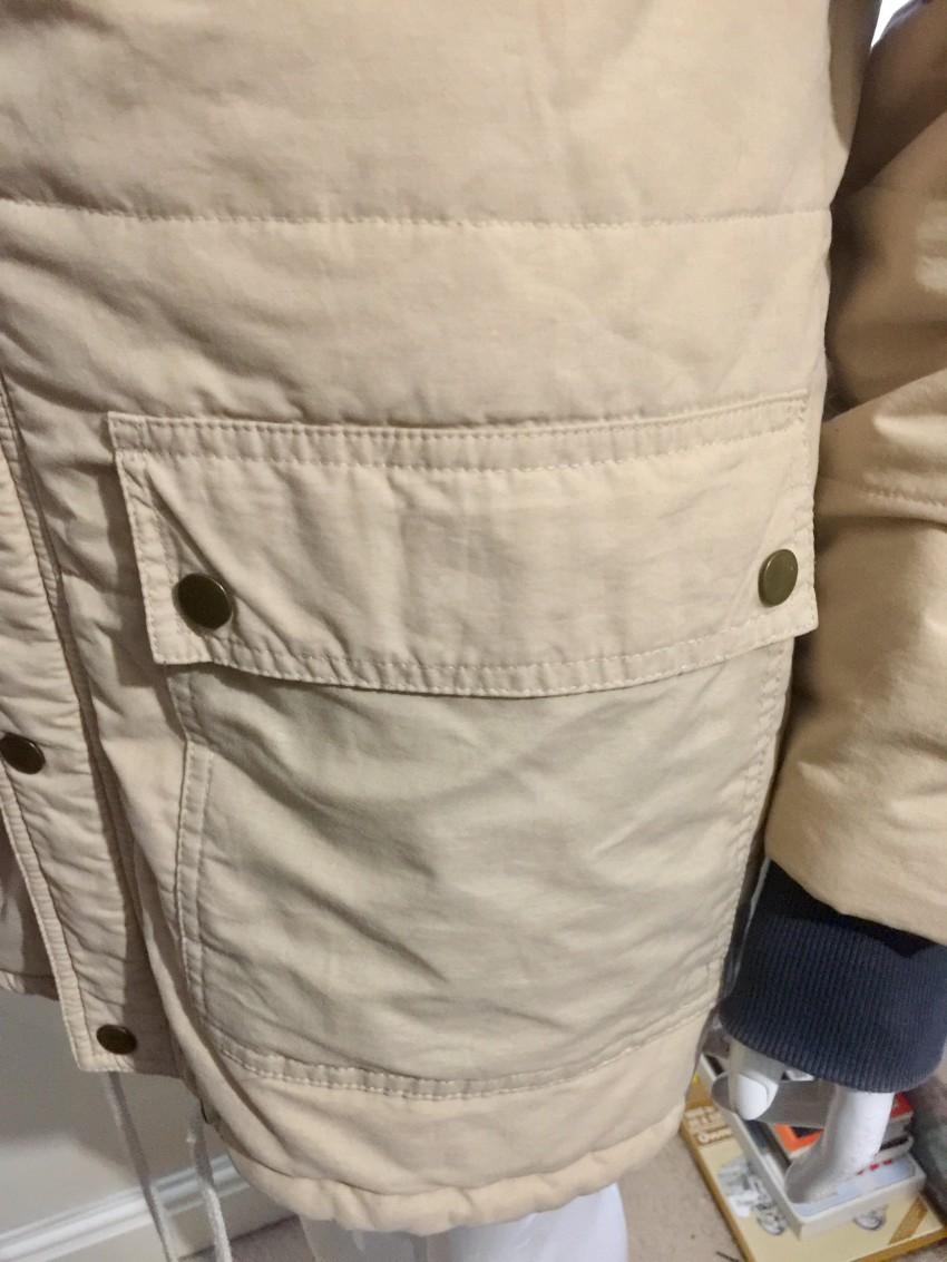 Ganni faux shearling lined hooded coat